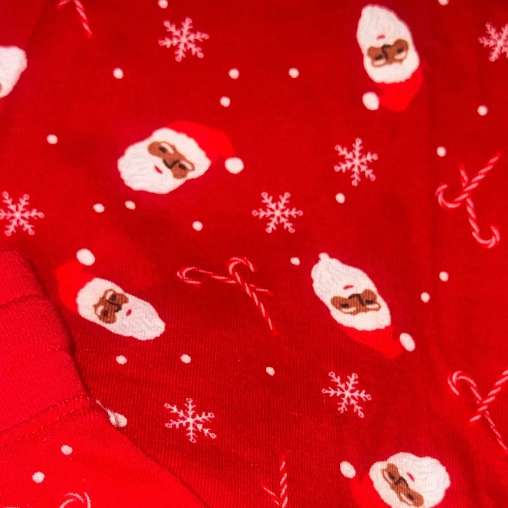 Wondershop Red Christmas Pajama Pants White Snowflakes Candy Cane Santa Claus XS - Picture 9 of 10